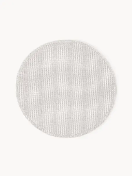 Alfombra redonda de interior/exterior Toronto, 100% polipropileno, Blanco crema, Ø 120 cm (Tamaño S)