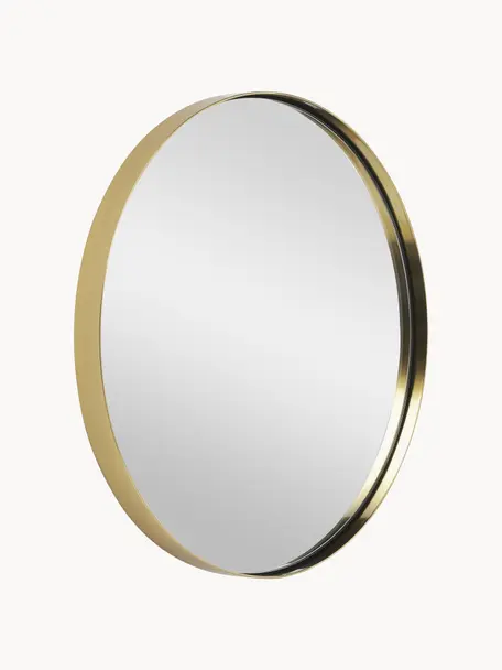 Kulaté nástěnné zrcadlo Lacie, Zlatá, Ø 40 cm