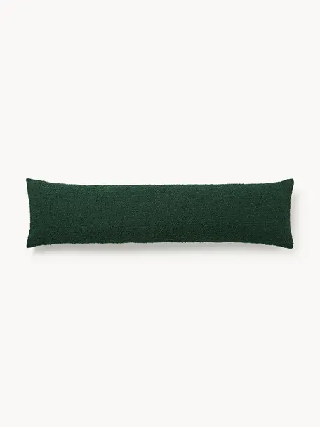 Cojín grande Bellamie, Bouclé verde oscuro, An 30 x L 115 cm