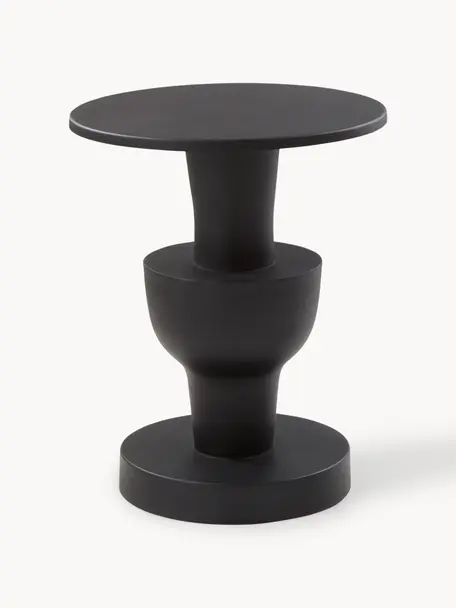 Kulatý odkládací stolek Branford, Železo s práškovým nástřikem, Černá, Ø 41 cm, V 50 cm