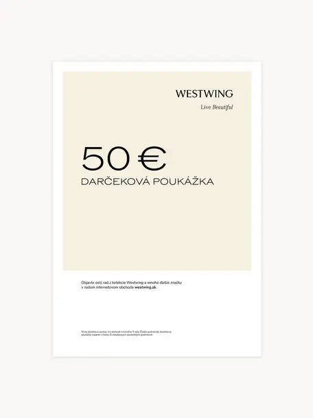 Poukaz na vytlačenie, Digitálny poukaz, po prijatí platby dostanete e-mail s odkazom na váš poukaz. Súbor PDF si jednoducho uložte a text vytlačte, Biela, bledoružová, 50