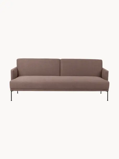 Canapé convertible 3 places Fluente, Tissu nougat, larg. 220 x prof. 88 cm