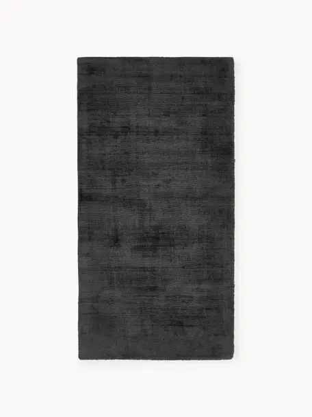 Tappeto in viscosa tessuto a mano Jane, Retro: 100% cotone Il materiale , Antracite, Larg. 160 x Lung. 230 cm  (taglia M)