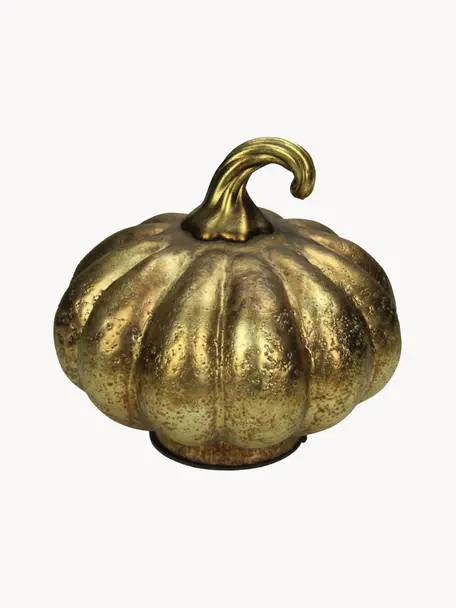 Decoratief object Pumpkin van glas, Glas, Mat goudkleurig, Ø 14 x H 12 cm