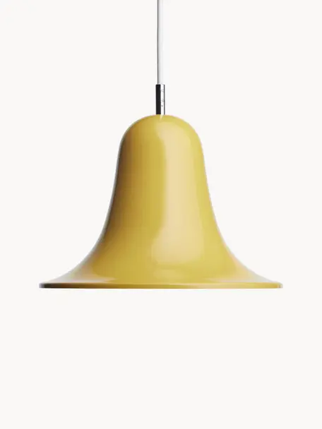 Kleine hanglamp Pantop, Lampenkap: gecoat metaal, Mosterdgeel, Ø 23 x H 17 cm