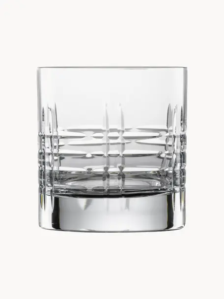 Kristall-Whiskygläser Basic Bar Classic, 2 Stück, Tritan-Kristallglas, Transparent, Ø 9 x H 11 cm, 370 ml
