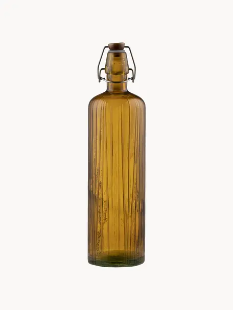 Glazen fles Kusintha, 1,2 L, Glas, Okergeel, 1.2 L