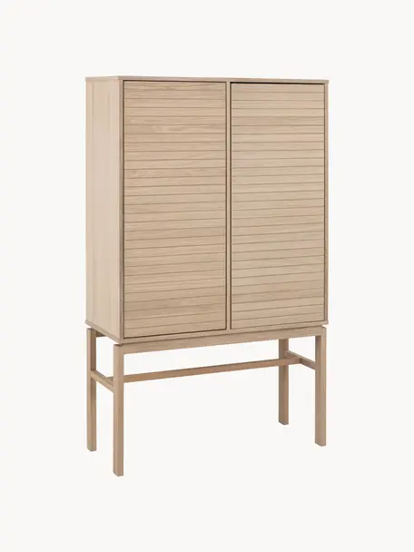 Rangement en bois Linley, Placage en bois de chêne, Chêne, larg. 91 x haut. 150 cm