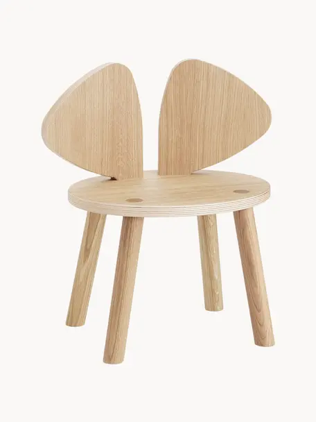 Detská stolička z dreva Mouse, Dubová dyha

Tento výrobok je vyrobený z dreva s certifikátom FSC®, ktoré pochádza z udržateľných zdrojov, Dubové drevo, Š 43 x H 28 cm