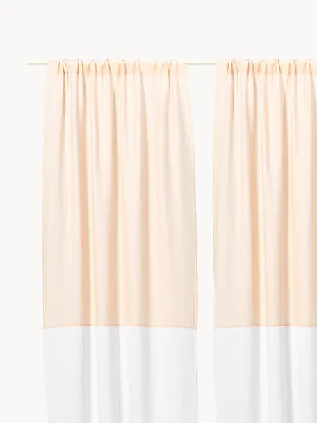 Rideau semi-transparent avec ourlet en tunnel Maisie, 2 pièces, 100 % fibres de chanvre

Le matériau est certifié STANDARD 100 by OEKO-TEX®, 6760CIT, Vieux rose, blanc, larg. 135 x long. 260 cm