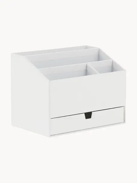 Büro-Organizer Greta, Fester, laminierter Karton (100 % recyceltes Papier), Weiss, B 24 x T 16 cm