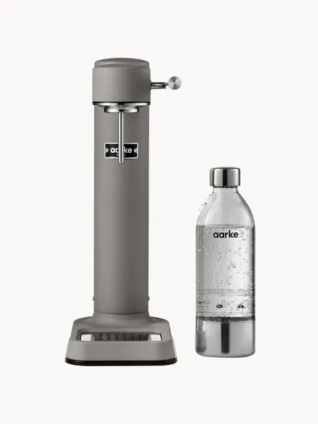 Máquina de refrescos Carbonator 3, Botella: plástico libre de BPA, Gris oscuro mate, Set de diferentes tamaños