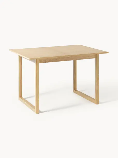 Table extensible Calla, tailles variées, Bois de chêne, laqué, larg. de 120 à 160 x prof. 90 cm