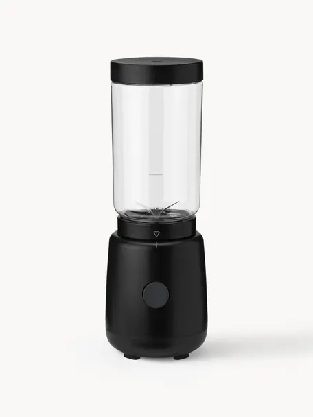 Blender Foodie, Plastique, acier inoxydable, verre, Noir, mat, Ø 10 x haut. 30 cm