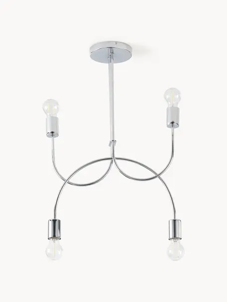 Stropná lampa Bea, Odtiene striebornej, Š 49 x V 69 cm