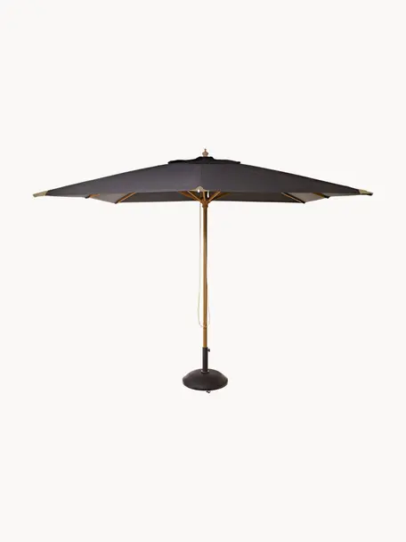 Parasol Alezio, larg. 300 cm, Anthracite, bois clair, larg. 300 x haut. 275 cm