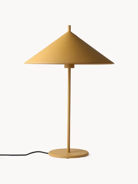 Lámpara de mesa Coby, Lámpara: hierro recubierto, Cable: plástico, Amarillo, Ø 40 x Al 48 cm
