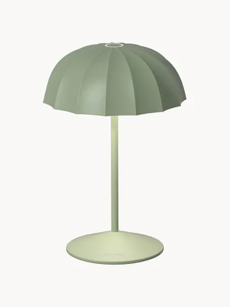 Petite lampe d'extérieur LED mobile à intensité variable Ombrellino, Vert olive, Ø 16 x haut. 23 cm