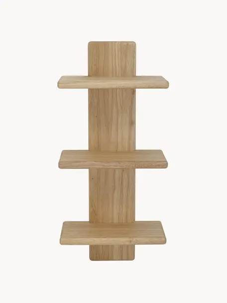 Estante de pared de madera de caucho Clive, Hevea, Hevea, An 30 x Al 66 cm