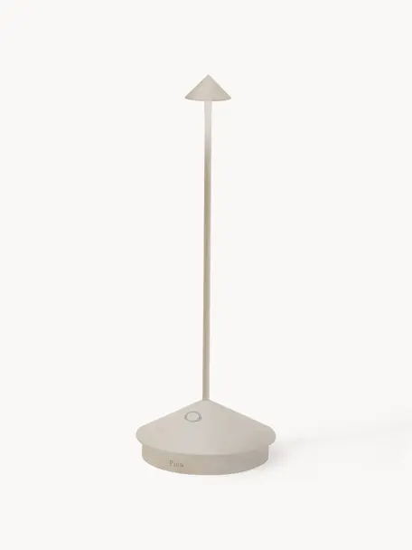 Malá prenosná stolová LED lampa Pina, Béžová, Ø 11 x V 29 cm