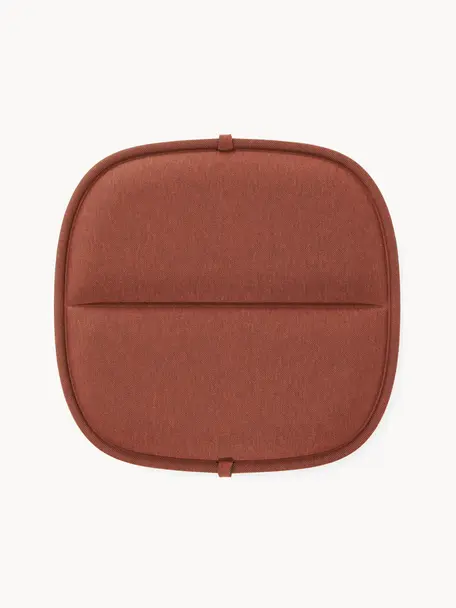 Cojín de asiento para exterior Hiray, Tapizado: 50% poliacrílico, 45% pol, Rojo indio, An 36 x L 35 cm