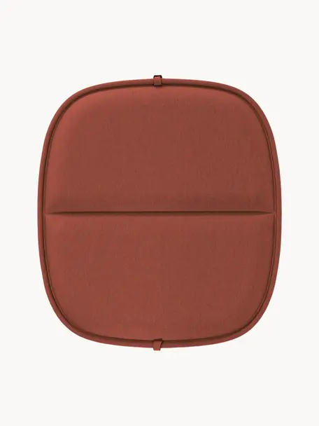 Cojín de asiento para exterior Hiray, Tapizado: 50% poliacrílico, 45% pol, Rojo cobrizo, An 43 x L 47 cm