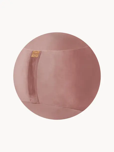Seduta a sfera in velluto Velvet, Rivestimento: velluto di poliestere, Rosa cipria, Ø 65 cm