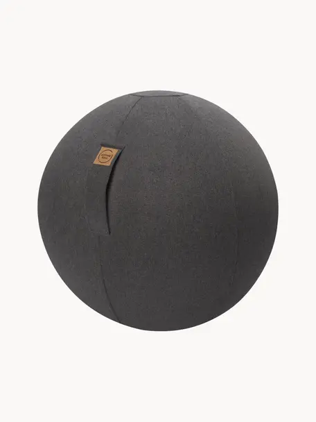 Balón suizo con asa Felt, Funda: poliéster (imitación fiel, Tejido gris antracita, Ø 65 cm