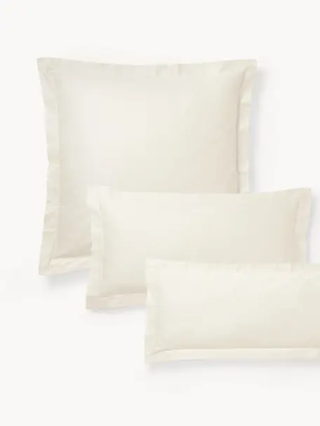 Baumwollsatin-Kopfkissenbezug Premium, Webart: Satin Fadendichte 400 TC,, Hellbeige, B 40 x L 80 cm