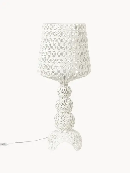 Dimmbare LED-Tischlampe Mini Kabuki, Kunststoff, Weiss, Ø 30 x H 70 cm