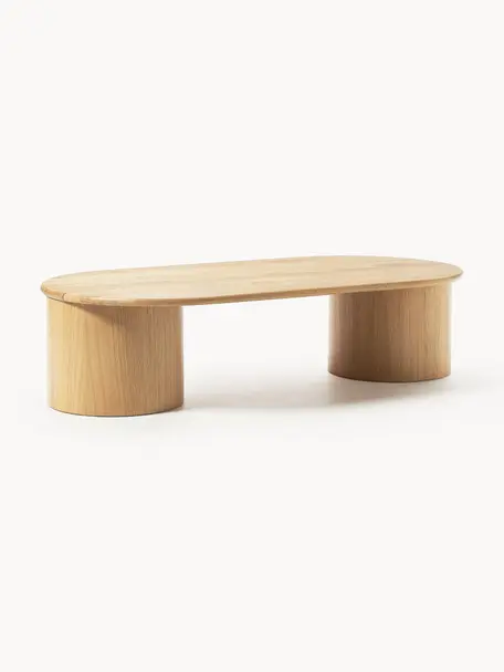Oválný konferenční stolek z dubového dřeva Didi, Masivní dubové dřevo, olejované

Tento produkt je vyroben z udržitelných zdrojů dřeva s certifikací FSC®., Dubové dřevo, Š 140 cm, H 70 cm