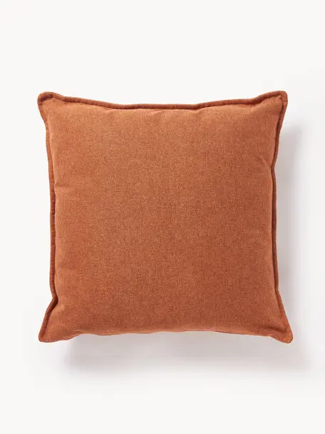 Sofa-Kissen Lennon, Bezug: 100 % Polyester, Webstoff Terrakotta, B 60 x L 60 cm