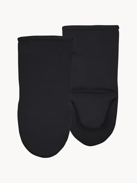 Guantes de horno Soft Kitchen, 2 uds., 100% algodón, Negro, An 19 x L 36 cm