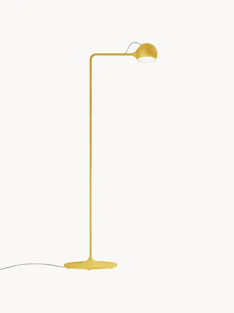Kleine verstelbare LED leeslamp Ixa, dimbaar, Lamp: technopolymeer, Zonnengeel, H 105 cm