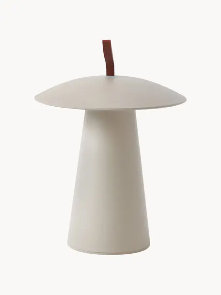 Mobiele dimbare outdoor tafellamp Ara To-Go, Lamp: gecoat aluminium, Diffuser: kunststof, Beige, Ø 20 x H 29 cm