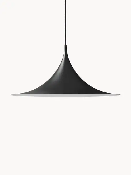 Lámpara de techo Semi, tamaños diferentes, Cable: cubierto en tela, Negro mate, Ø 30 x Al 15 cm