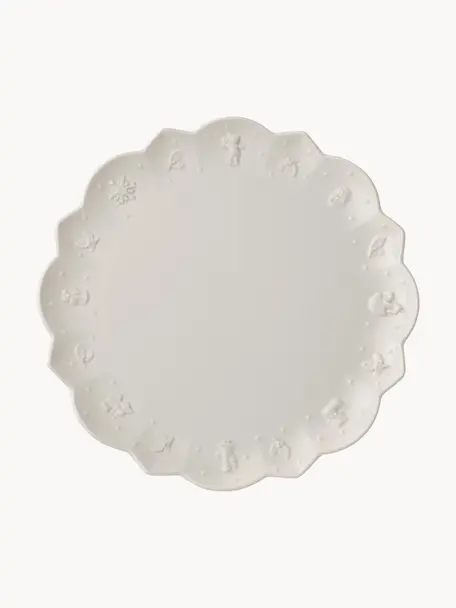 Assiettes plates Toy's Delight, 6 pièces, Porcelaine Premium, Blanc cassé, Ø 30 cm