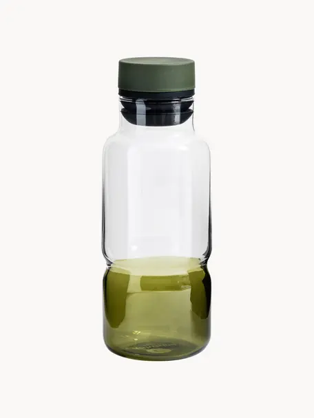 Vinagrera o aceitera con degradado Billund, Ojal: silicona, Botella: vidrio borosilicato, Transparente, verde oscuro, Ø 6 x Al 16 cm