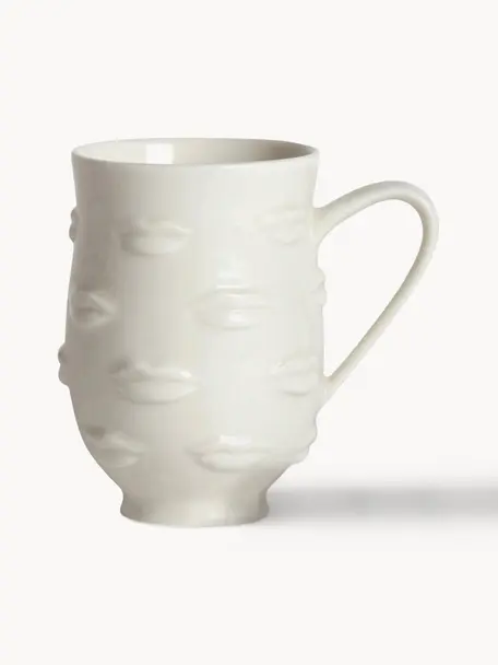 Designový hrnek Gala, Porcelán, Bílá, Š 14 x V 11 cm, 160 ml