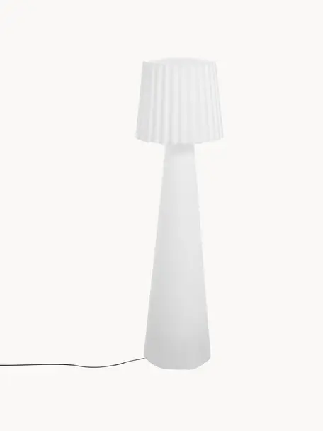 Lampadaire d'extérieur avec prise secteur Lady, Blanc, Ø 30 x haut. 110 cm