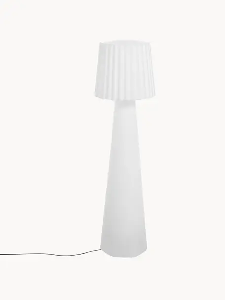 Lampada da terra da esterno con presa Lady, Lampada: polietilene, Bianco, Ø 38 x Alt. 150 cm