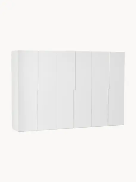 Modulární skříň s otočnými dveřmi Leon, šířka 300 cm, více variant, Bílá, Interiér Basic, Š 300 x V 200 cm
