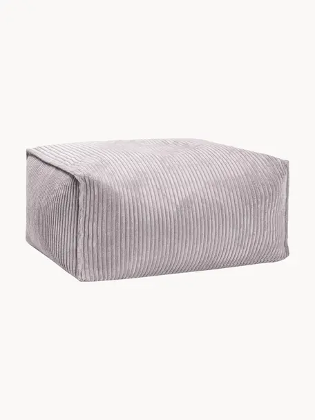Manšestrový sedací polštář Shara, Světle šedá, Š 65 cm, V 35 cm