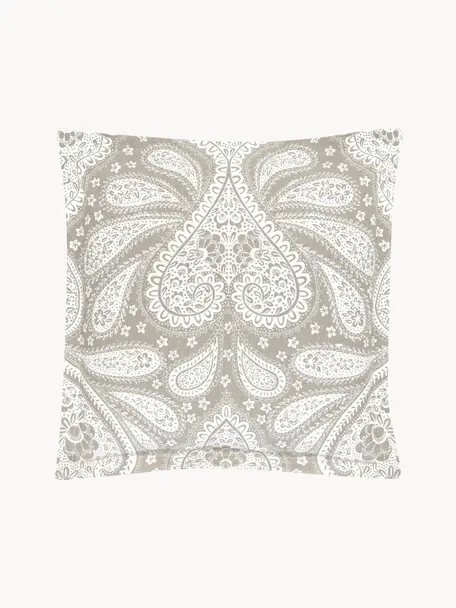 Povlak na polštář z organické bavlny s paisley vzorem Manon, 100 % bio bavlna, s certifikátem GOTS, Béžová, Š 45 cm, D 45 cm