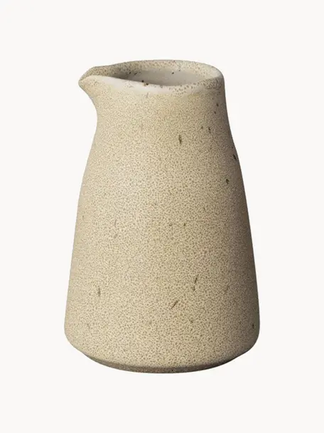 Handgemaakte melkkan Kumi, Keramiek, geglazuurd, Lichtbeige, 290 ml