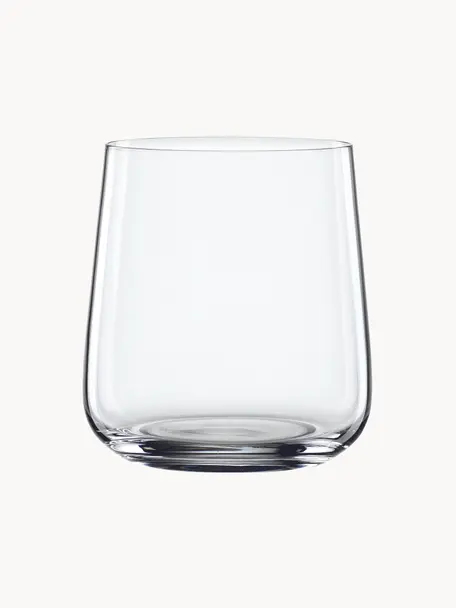 Kristall-Gläser Style, 4 Stück, Kristallglas

Bring den Glanz von Kristallglas auf Deinen Esstisch! Das Glas ist außergewöhnlich transparent und schwer, dadurch fühlt es sich wertig an und sieht gleichzeitig auch noch gut aus. Zudem machen die filigranen Schliffe jedes Stück zu einem besonderen It-Piece, das sowohl praktisch als auch schön ist., Transparent, Ø 9 x H 9 cm, 340 ml