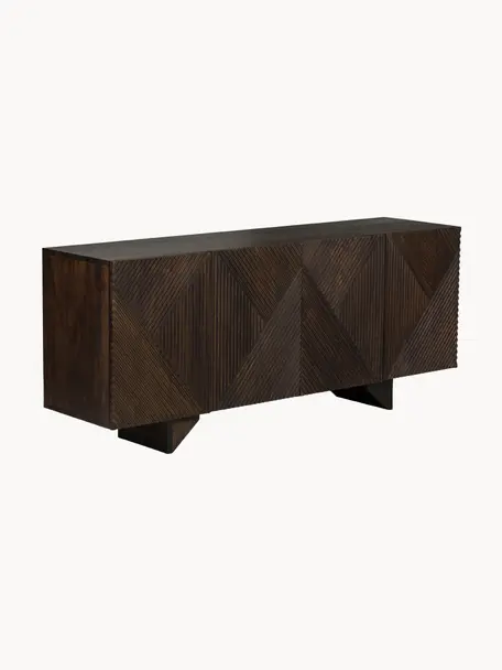 Sideboard Louis aus Massivholz mit Türen, Mangoholz, B 177 x H 75 cm