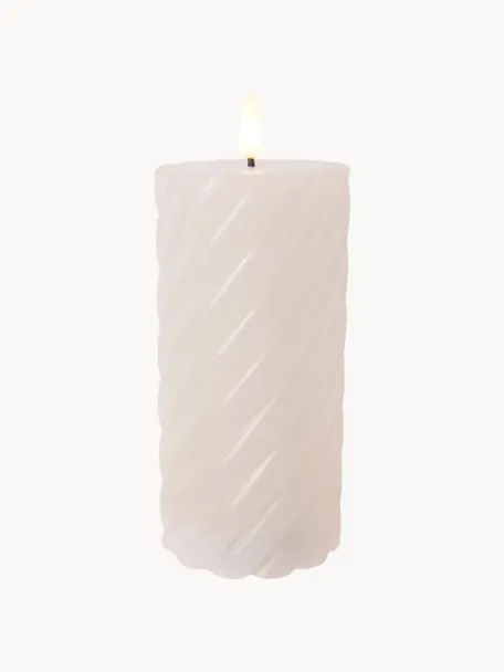 Bougie pilier en cire LED à piles Wiktor, 2 pièces, Cire, Blanc, Ø 8 x haut. 18 cm