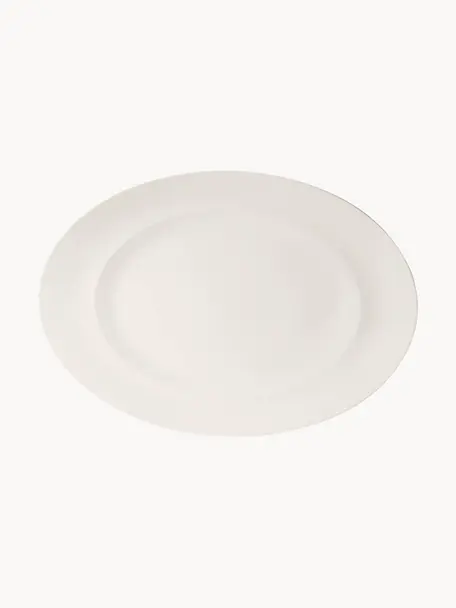 Plat de service en porcelaine For Me, Porcelaine, Blanc, larg. 41 x haut. 29 cm