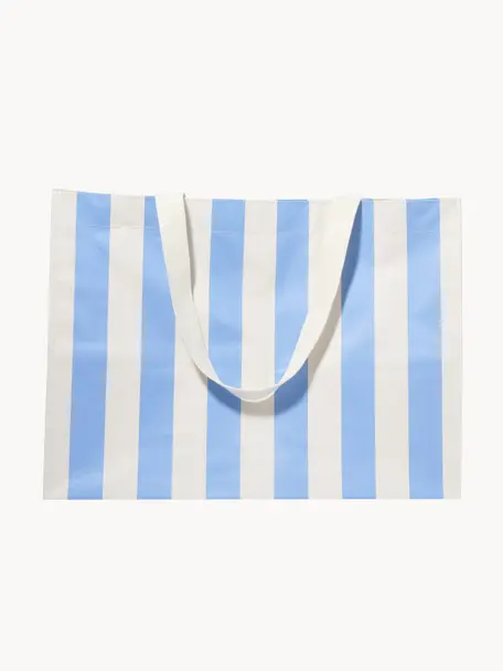 Borsa da spiaggia Le Weekend, Polipropilene, Bianco crema, blu, Larg. 58 x Alt. 43 cm